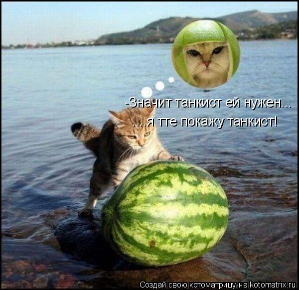 -Значит танкист ей нужен... ....я тте покажу танкист!... Котоматрица: -Значит танкист ей нужен... ....я тте покажу танкист!
