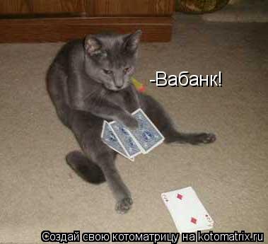 Котоматрица: -Вабанк!