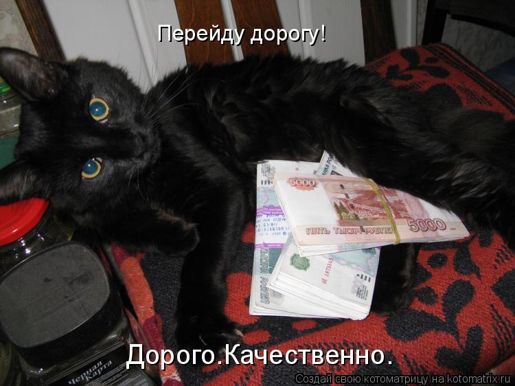 Перейду дорогу! Дорого.Качественно.... Котоматрица: Перейду дорогу! Дорого.Качественно.