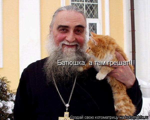 Батюшка, а там грешат!!!... Котоматрица: Батюшка, а там грешат!!!