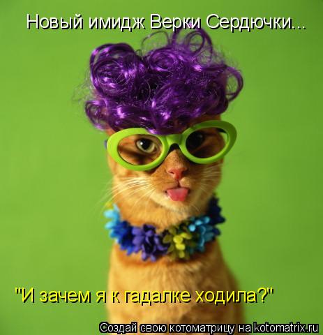Новый имидж Верки Сердючки... "И зачем я к гадалке ходила?"... Котоматрица: Новый имидж Верки Сердючки... "И зачем я к гадалке ходила?"