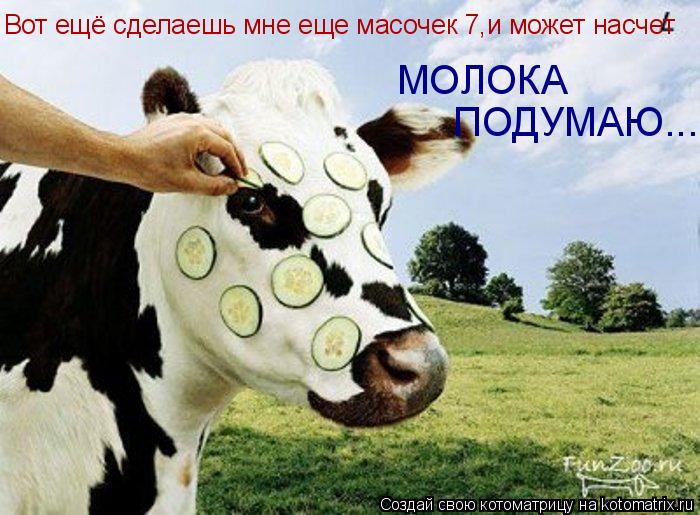 Вот ещё сделаешь мне еще масочек 7,и может насчет МОЛОКА ПОДУМАЮ...... Котоматрица: Вот ещё сделаешь мне еще масочек 7,и может насчет МОЛОКА ПОДУМАЮ...