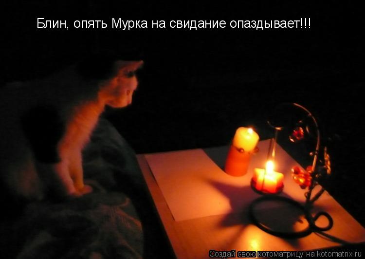 Блин, опять Мурка на свидание опаздывает!!!... Котоматрица: Блин, опять Мурка на свидание опаздывает!!!