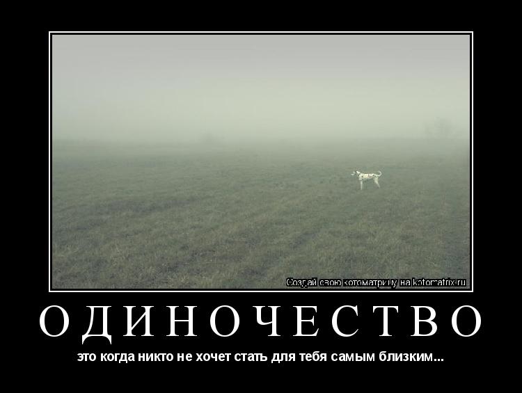 Одиночество это когда никто не хочет стать для тебя самым близким...... Котоматрица: Одиночество это когда никто не хочет стать для тебя самым близким...