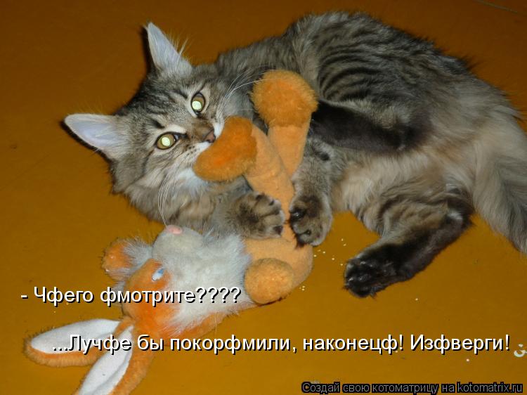 ...Лучфе бы покорфмили, наконецф! Изфверги! - Чфего фмотрите????... Котоматрица: ...Лучфе бы покорфмили, наконецф! Изфверги! - Чфего фмотрите????