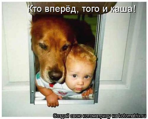 Кто вперёд, того и каша!... Котоматрица: Кто вперёд, того и каша!