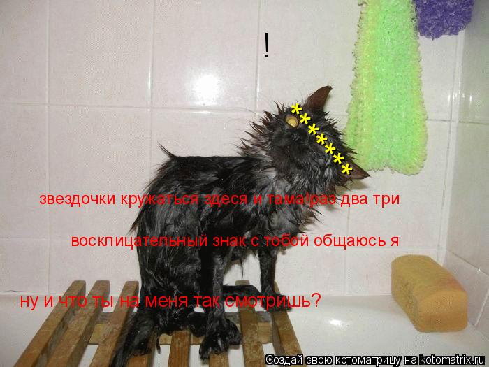 ну и что ты на меня так смотришь? восклицательный знак с тобой общаюсь я ******* ! звездочки кружатьс... Котоматрица: ну и что ты на меня так смотришь? восклицательный знак с тобой общаюсь я ******* ! звездочки кружаться здеся и тама!раз два три