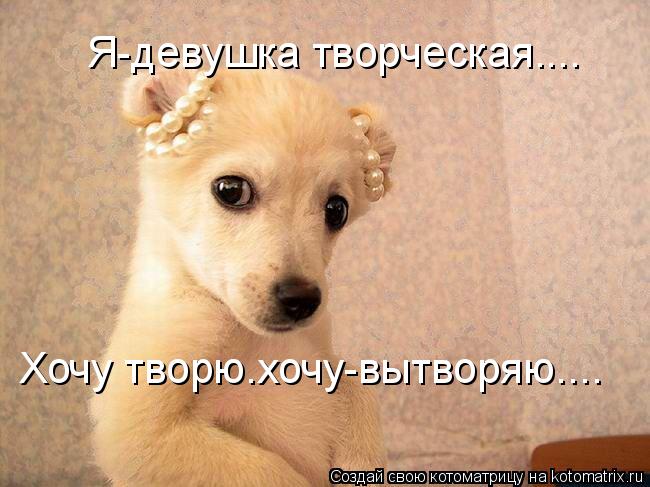 Я-девушка творческая.... Хочу творю.хочу-вытворяю....... Котоматрица: Я-девушка творческая.... Хочу творю.хочу-вытворяю....