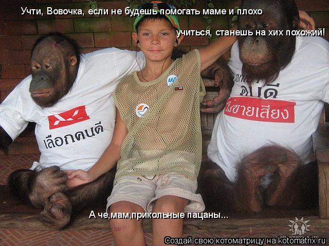 Учти, Вовочка, если не будешь помогать маме и плохо учиться, станешь на хих похожий! А че,мам,приколь... Котоматрица: Учти, Вовочка, если не будешь помогать маме и плохо учиться, станешь на хих похожий! А че,мам,прикольные пацаны...