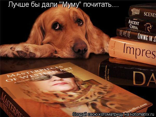 Лучше бы дали "Муму" почитать....... Котоматрица: Лучше бы дали "Муму" почитать....