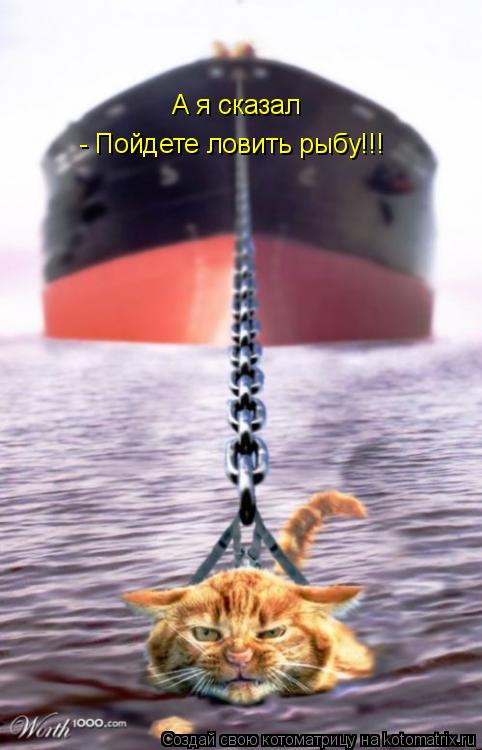 А я сказал - Пойдете ловить рыбу!!!... Котоматрица: А я сказал - Пойдете ловить рыбу!!!