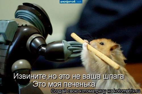 Извините,но это не ваша шпага Это моя печенька... Котоматрица: Извините,но это не ваша шпага Это моя печенька