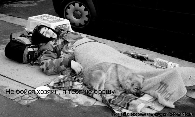 Не бойся хозяин, я тебя не брошу... Котоматрица: Не бойся хозяин, я тебя не брошу