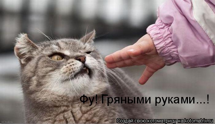 Фу! Гряными руками...!... Котоматрица: Фу! Гряными руками...!