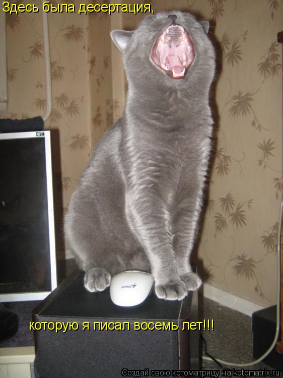 Здесь была десертация, которую я писал восемь лет!!!... Котоматрица: Здесь была десертация, которую я писал восемь лет!!!
