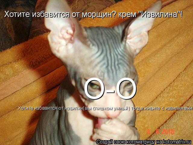 Хотите избавится от морщин? крем "Извилина"! Хотите избавится от извилин(вы слишком умный) тогда живи... Котоматрица: Хотите избавится от морщин? крем "Извилина"! Хотите избавится от извилин(вы слишком умный) тогда живите с извилинами... О-О