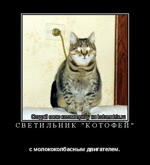 Светильник "котофей" с молококолбасным двигателем.... Котоматрица: Светильник "котофей" с молококолбасным двигателем.
