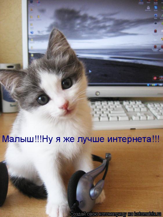 Котоматрица: Малыш!!!Ну я же лучше интернета!!!