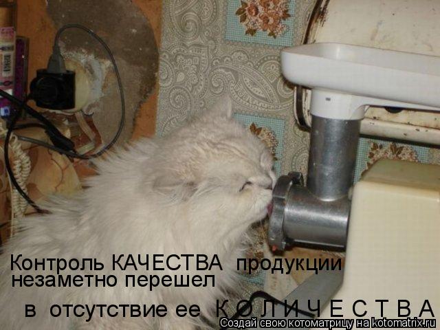 незаметно перешел в отсутствие ее К О Л И Ч Е С Т В А Контроль КАЧЕСТВА продукции... Котоматрица: незаметно перешел в отсутствие ее К О Л И Ч Е С Т В А Контроль КАЧЕСТВА продукции