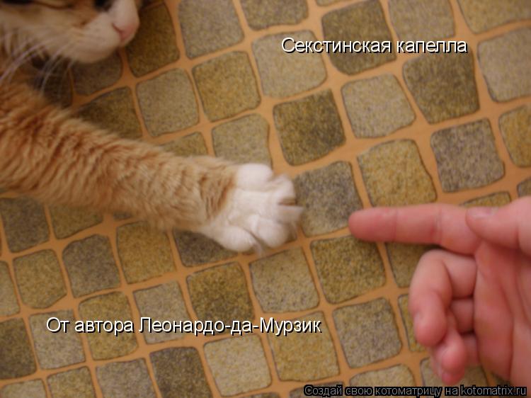 Секстинская капелла От автора Леонардо-да-Мурзик... Котоматрица: Секстинская капелла От автора Леонардо-да-Мурзик