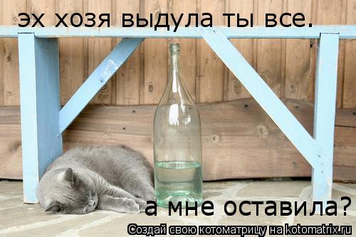 эх хозя выдула ты все. а мне оставила? а мне оставила?... Котоматрица: эх хозя выдула ты все. а мне оставила? а мне оставила?