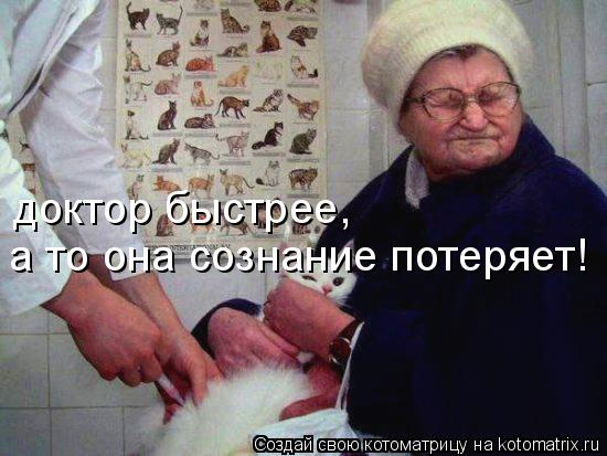 доктор быстрее, а то она сознание потеряет!... Котоматрица: доктор быстрее, а то она сознание потеряет!