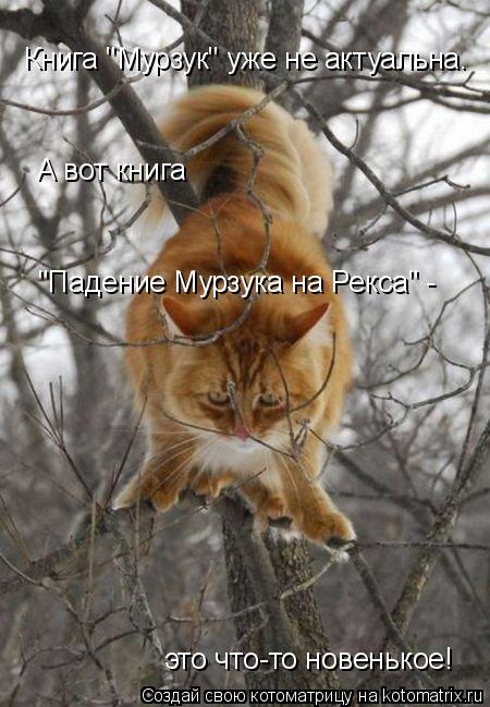 Книга "Мурзук" уже не актуальна. А вот книга "Падение Мурзука на Рекса" - это что-то новенькое!... Котоматрица: Книга "Мурзук" уже не актуальна. А вот книга "Падение Мурзука на Рекса" - это что-то новенькое!