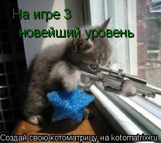 На игре 3 новейший уровень... Котоматрица: На игре 3 новейший уровень