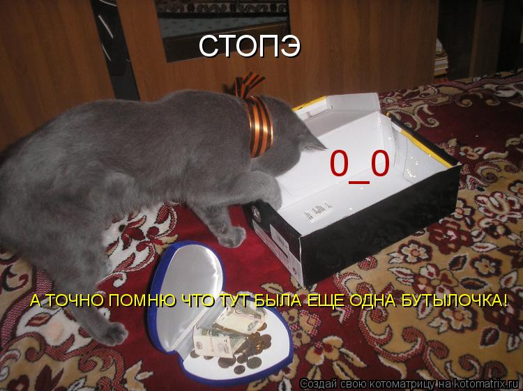 СТОПЭ А ТОЧНО ПОМНЮ ЧТО ТУТ БЫЛА ЕЩЕ ОДНА БУТЫЛОЧКА! 0_0... Котоматрица: СТОПЭ А ТОЧНО ПОМНЮ ЧТО ТУТ БЫЛА ЕЩЕ ОДНА БУТЫЛОЧКА! 0_0