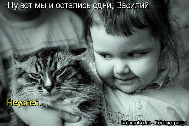 -Ну вот мы и остались одни, Василий Неуспел....... Котоматрица: -Ну вот мы и остались одни, Василий Неуспел....