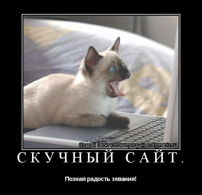 Скучный сайт. Познай радость зевания!... Котоматрица: Скучный сайт. Познай радость зевания!