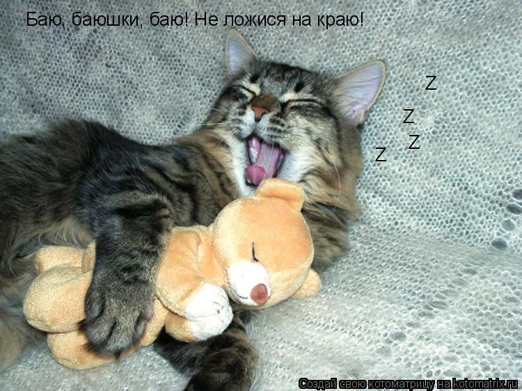 Баю, баюшки, баю! Не ложися на краю! Z Z Z Z... Котоматрица: Баю, баюшки, баю! Не ложися на краю! Z Z Z Z