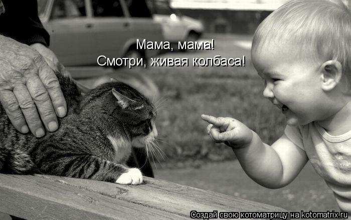 Мама, мама! Смотри, живая колбаса!... Котоматрица: Мама, мама! Смотри, живая колбаса!