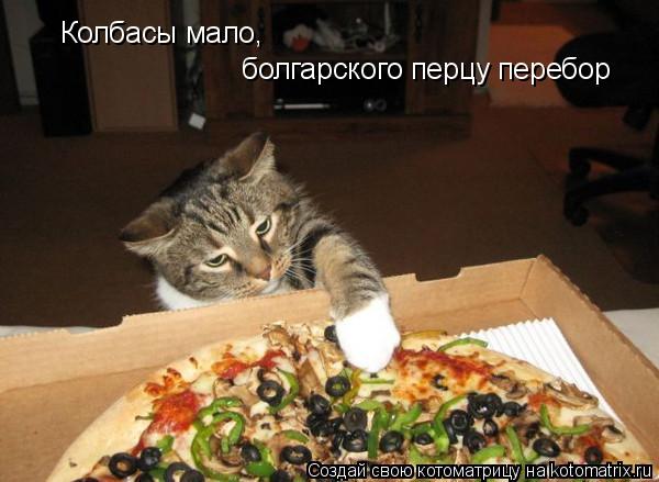 Котоматрица: Колбасы мало,   болгарского перцу перебор