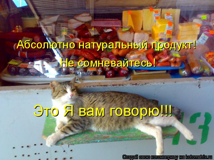 Котоматрица: Абсолютно натуральный продукт! Не сомневайтесь! Это Я вам говорю!!!