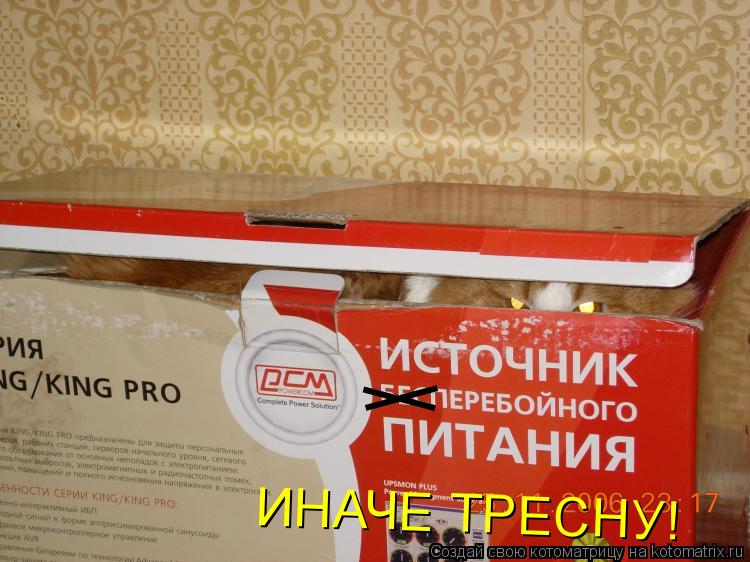 __ __ ИНАЧЕ ТРЕСНУ!... Котоматрица: __ __ ИНАЧЕ ТРЕСНУ!