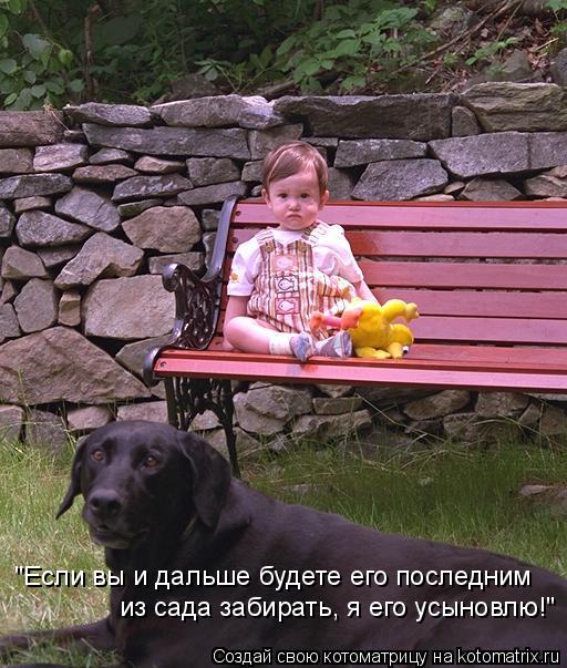 Котоматрица: "Если вы и дальше будете его последним из сада забирать, я его усыновлю!"