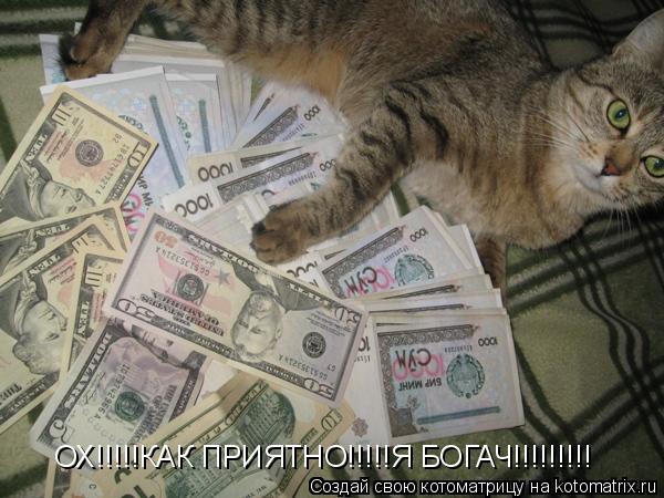 ОХ!!!!!КАК ПРИЯТНО!!!!!Я БОГАЧ!!!!!!!!!... Котоматрица: ОХ!!!!!КАК ПРИЯТНО!!!!!Я БОГАЧ!!!!!!!!!