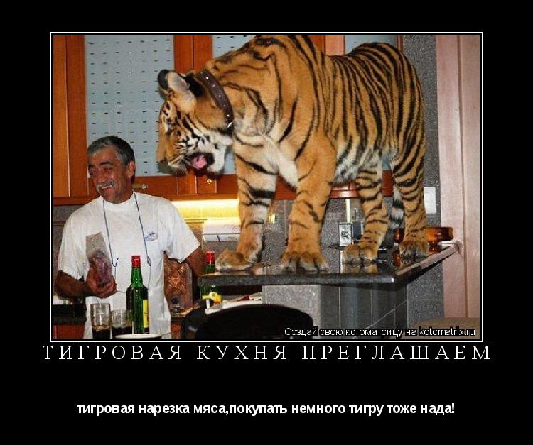 тигровая кухня преглашаем тигровая нарезка мяса,покупать немного тигру тоже нада!... Котоматрица: тигровая кухня преглашаем тигровая нарезка мяса,покупать немного тигру тоже нада!