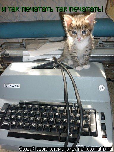 Котоматрица: и так печатать так печатать!