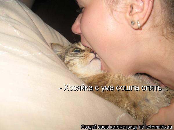 Котоматрица: - Хозяйка с ума сошла опять...