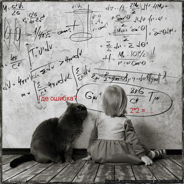 Где ошибка? 2*2 =........ Котоматрица: Где ошибка? 2*2 =.....