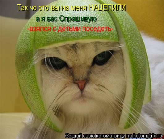 Так чо это вы на меня НАЦЕПИЛИ a я вас Спрашивую -взялся с детьми поседеть-... Котоматрица: Так чо это вы на меня НАЦЕПИЛИ a я вас Спрашивую -взялся с детьми поседеть-