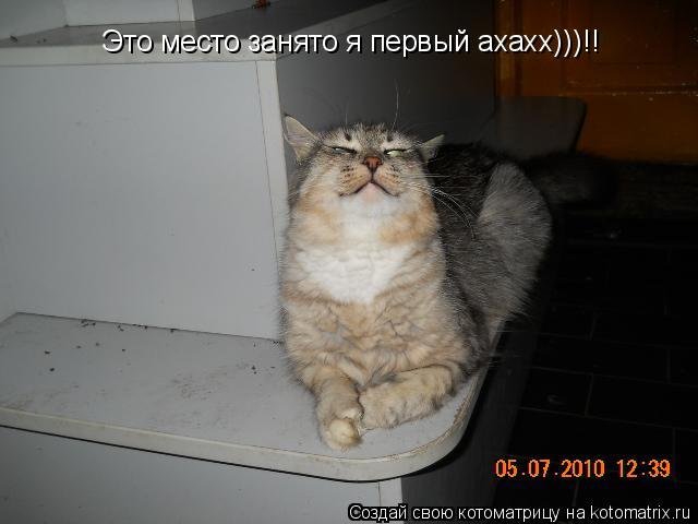 Это место занято я первый ахахх)))!!... Котоматрица: Это место занято я первый ахахх)))!!