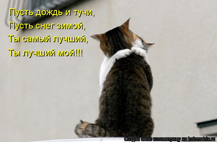 Пусть дождь и тучи, Пусть снег зимой, Ты самый лучший, Ты лучший мой!!!... Котоматрица: Пусть дождь и тучи, Пусть снег зимой, Ты самый лучший, Ты лучший мой!!!