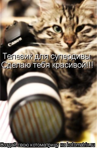 Котоматрица: Телевик для супердивы Сделаю тебя красивой!!!