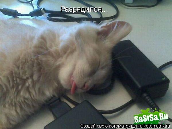 Котоматрица: Разрядился...