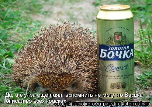 Котоматрица: - Да, а с утра ещё лаял, вспомнить не могу, но Васька   описал во всех красках