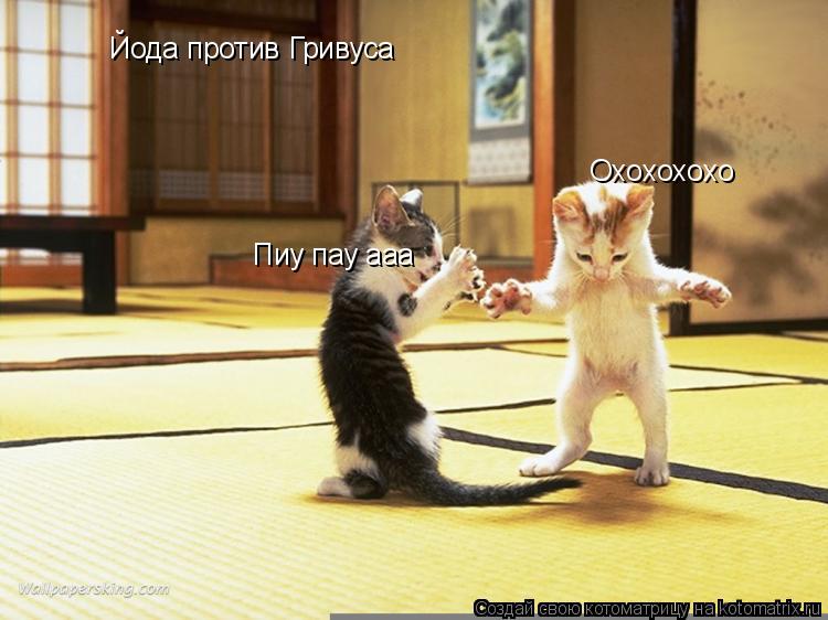 Котоматрица: Йода против Гривуса Пиу пау ааа Охохохохо