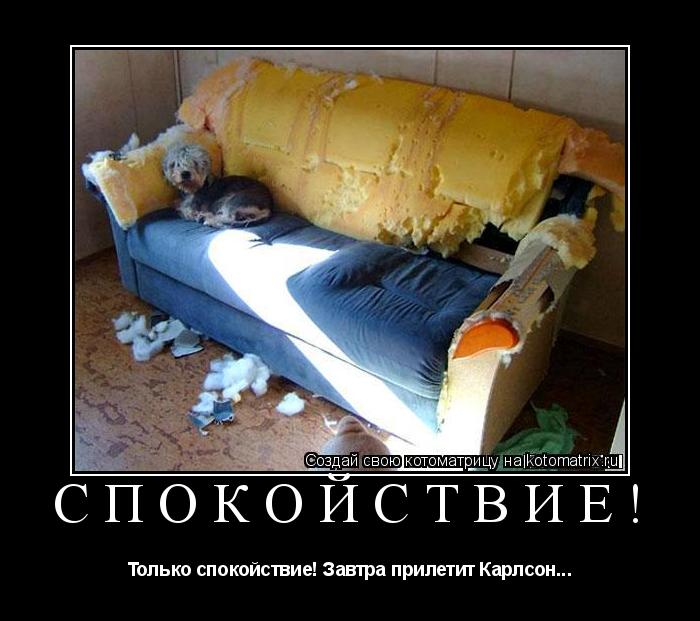 Спокойствие! Только спокойствие! Завтра прилетит Карлсон...... Котоматрица: Спокойствие! Только спокойствие! Завтра прилетит Карлсон...